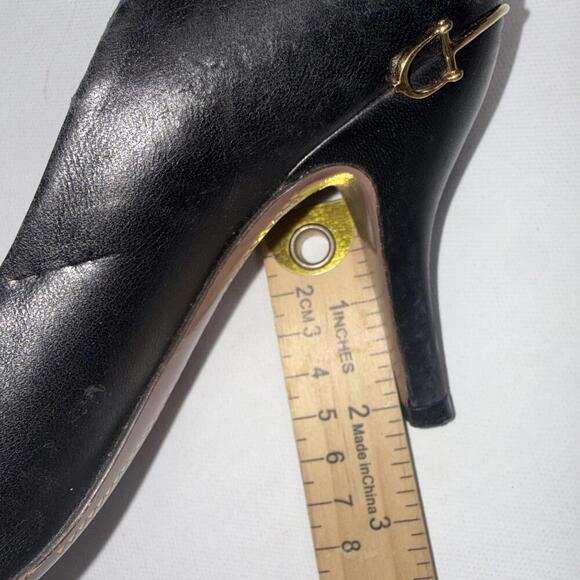 Gucci Amputee Right Only Old Money Classy Pumps Leather Black Shoe Women's 36 - Picture 13 of 15